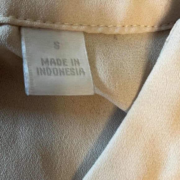 New York & Company Cream Blouse with Lace Accents - Picture 9 of 11